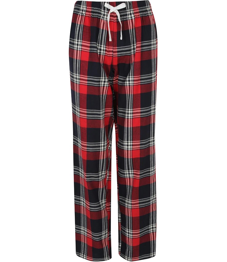 Christmas Personalised Children's Plaid Red and Navy Pj Set - Uniformwise Schoolwear
