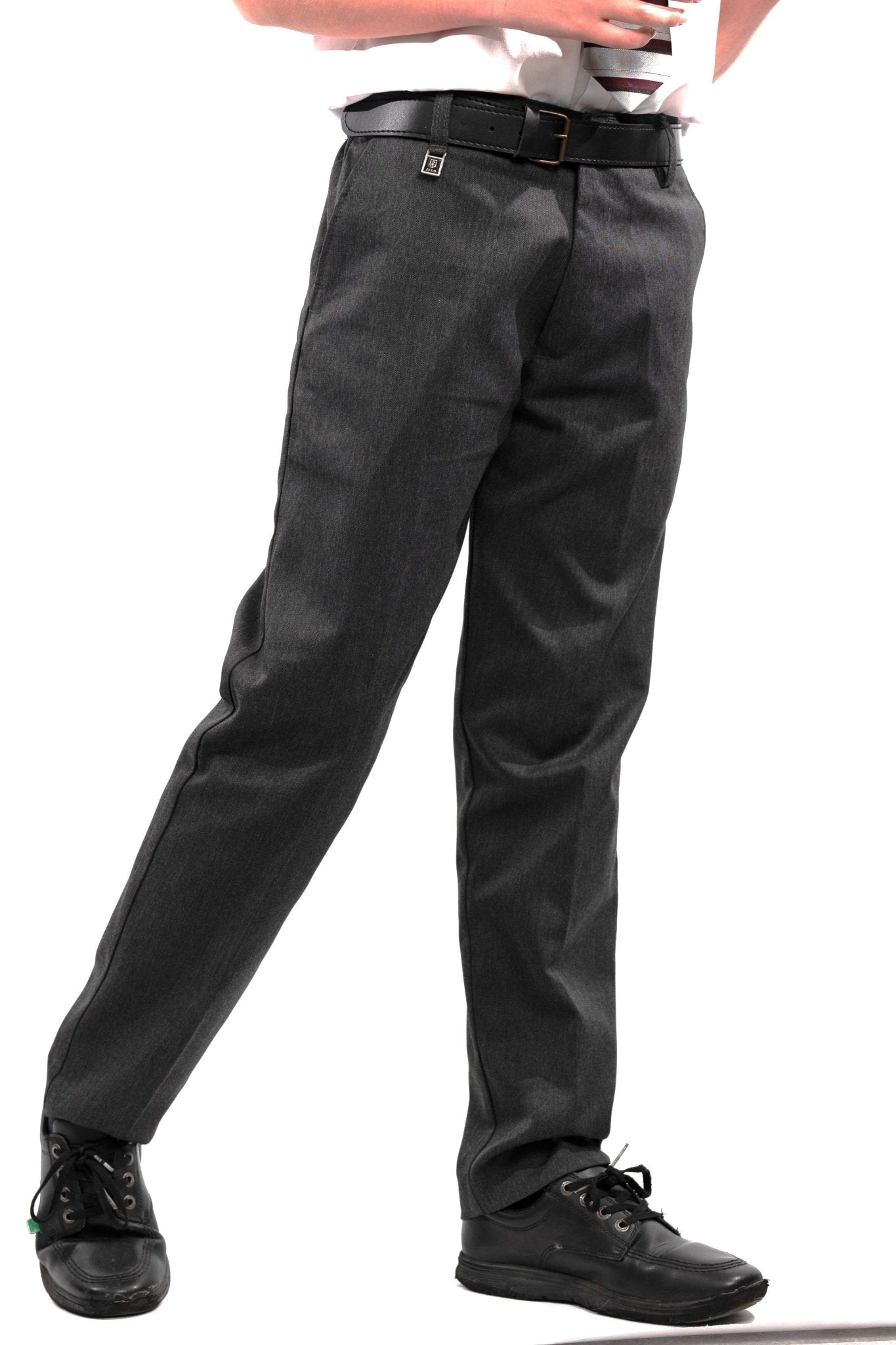 Mossbourne Port Side Academy Approved Boys Standard Fit Trousers With Belt - Uniformwise Schoolwear