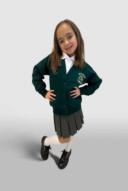 Warren Primary School Cardigan with Logo - Uniformwise Schoolwear