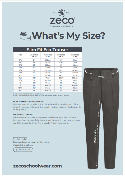 Boys trousers - Slim fit - Grey - Uniformwise Schoolwear