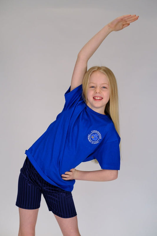 Corringham Primary Blue PE Top - Uniformwise Schoolwear