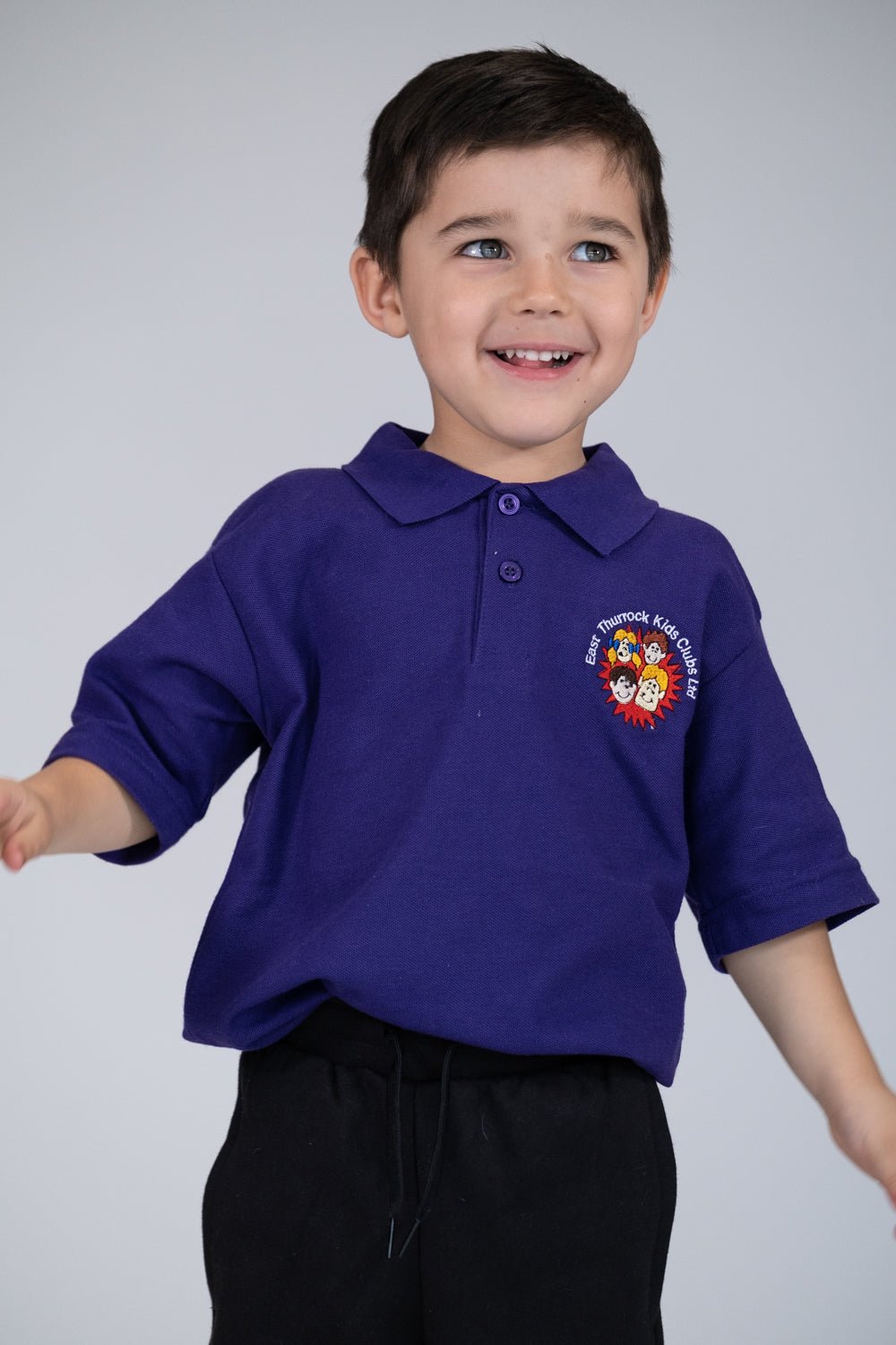 Purple Polo Shirt East Thurrock Kids Club Uniformwise Schoolwear