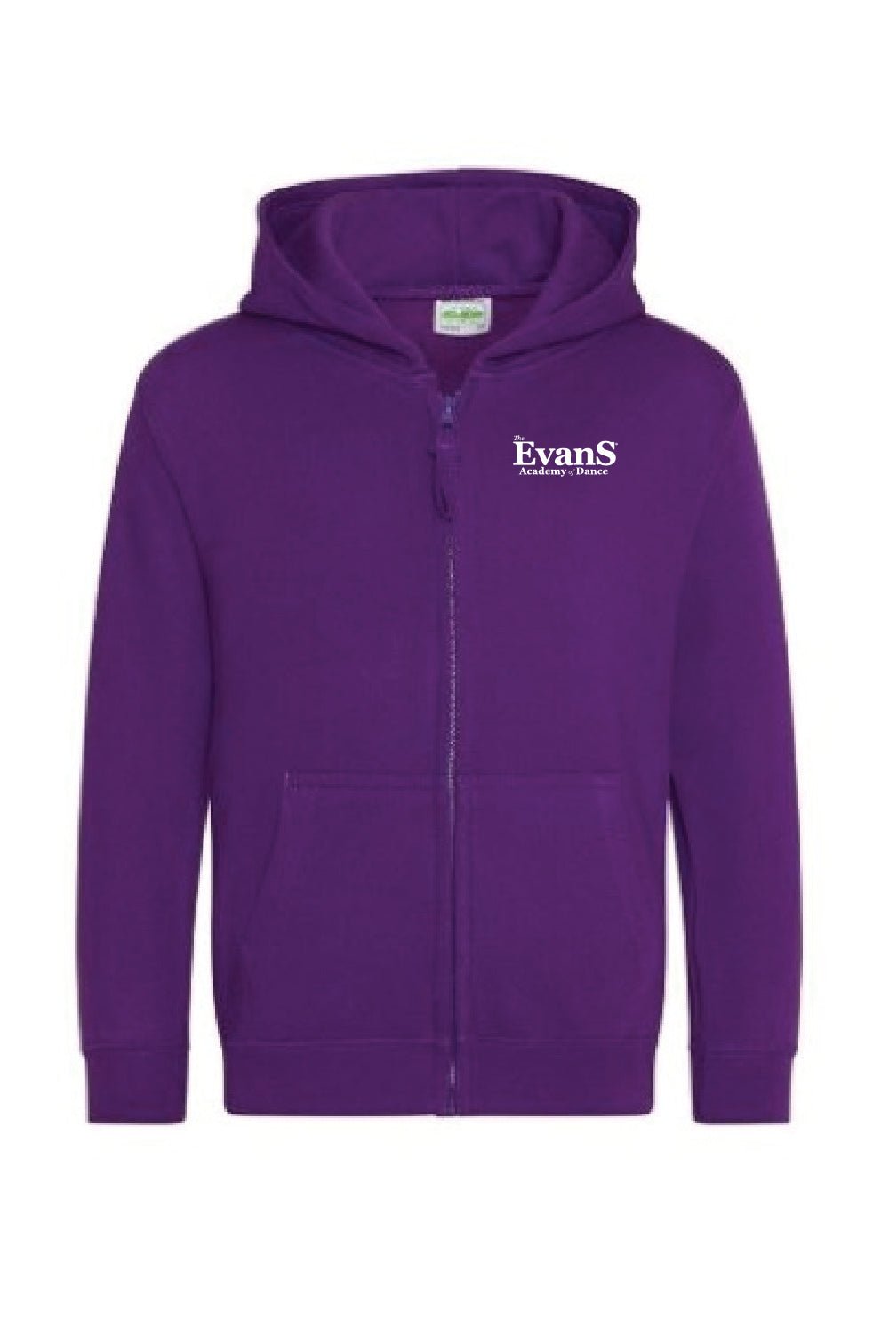 Evans unisex adults purple zoodie personalised - Uniformwise Schoolwear