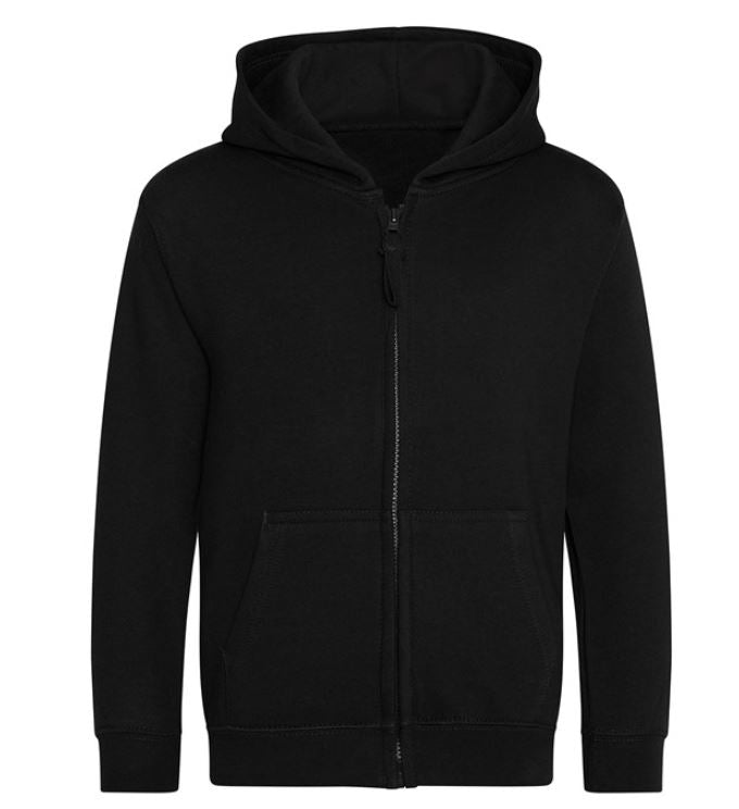 Evans unisex kids black zoodie Personalised - Uniformwise Schoolwear