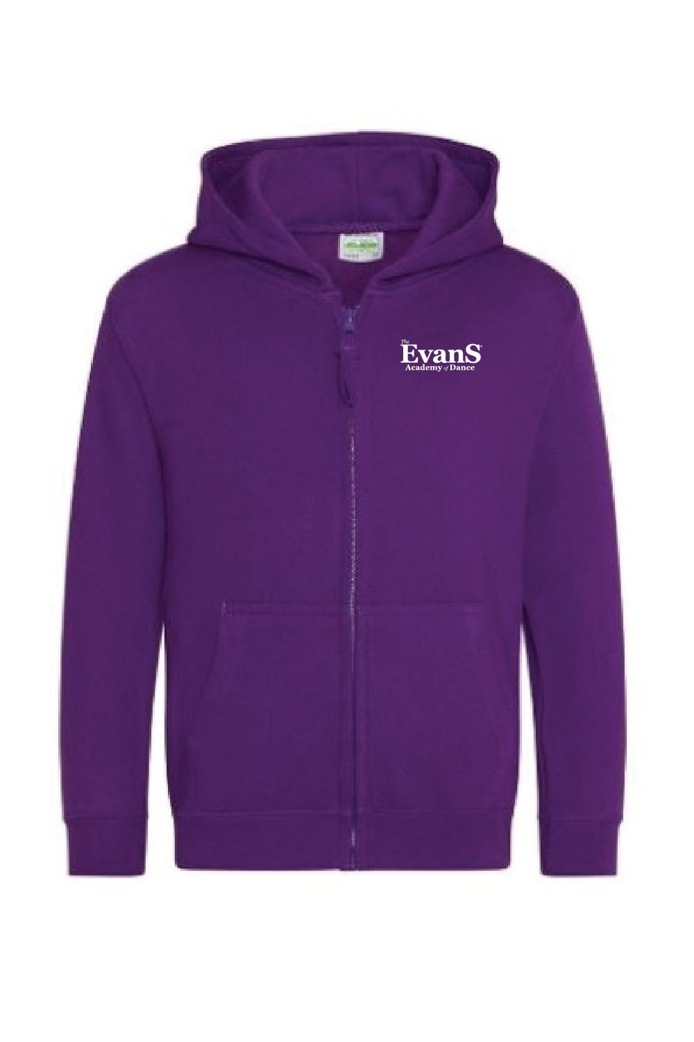Evans unisex kids purple zoodie personalised - Uniformwise Schoolwear