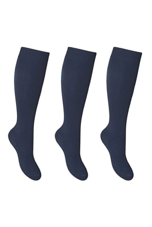 Knee high socks 3 pack - Navy - Uniformwise Schoolwear