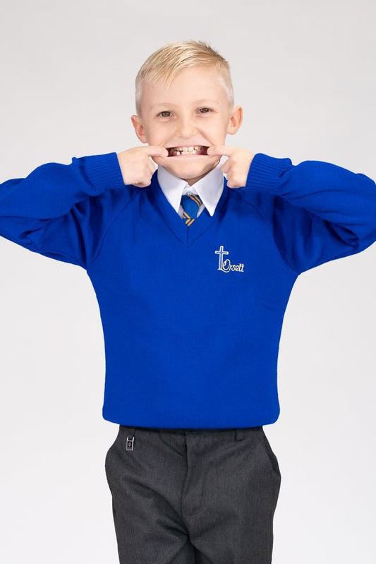 Orsett Primary Knitted Jumper -new logo - Uniformwise Schoolwear