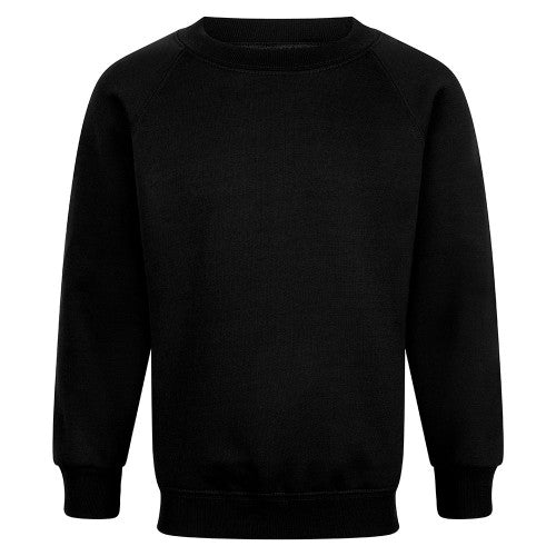 Plain round neck sweatshirt - Black - Uniformwise Schoolwear