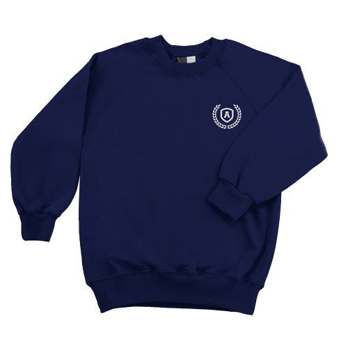 Plain round neck sweatshirt - Navy - Uniformwise Schoolwear