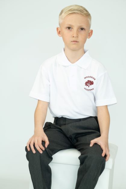 Woodside Academy White Polo Shirt - Uniformwise Schoolwear