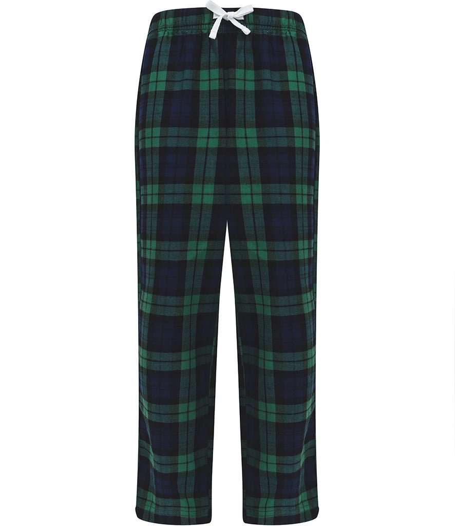 Christmas Personalised Mens Plaid Green and Navy PJ Set - Uniformwise Schoolwear