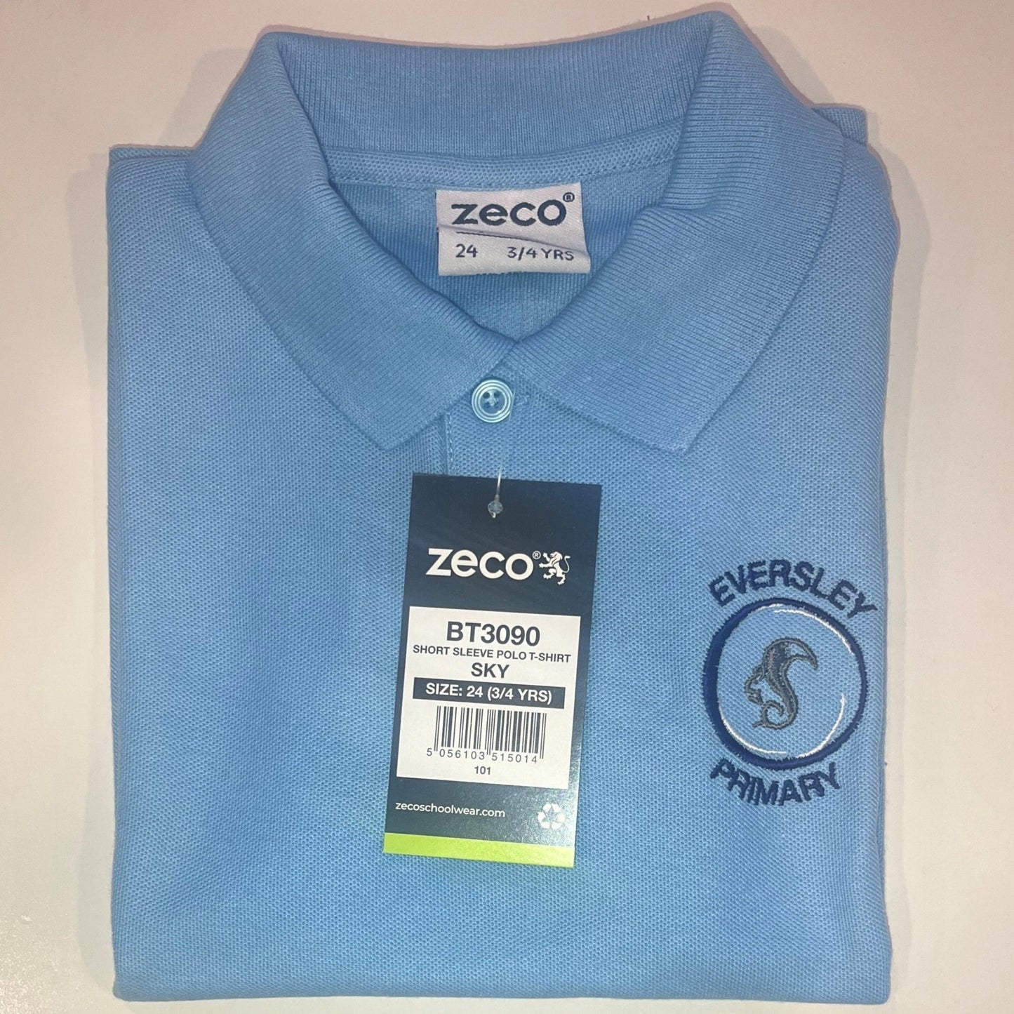 Eversley Primary School Blue Polo Shirt - Uniformwise Schoolwear