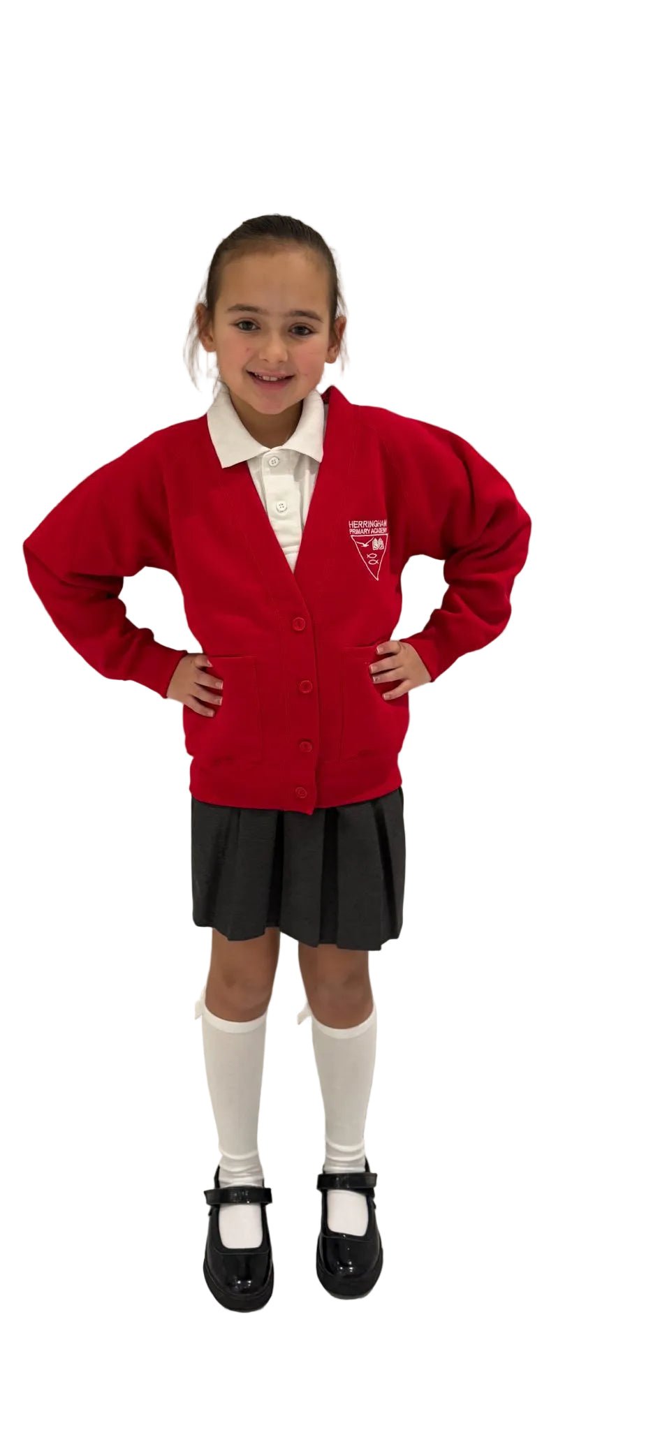 Herringham Primary Academy Sweatshirt Cardigan with Logo - Uniformwise Schoolwear