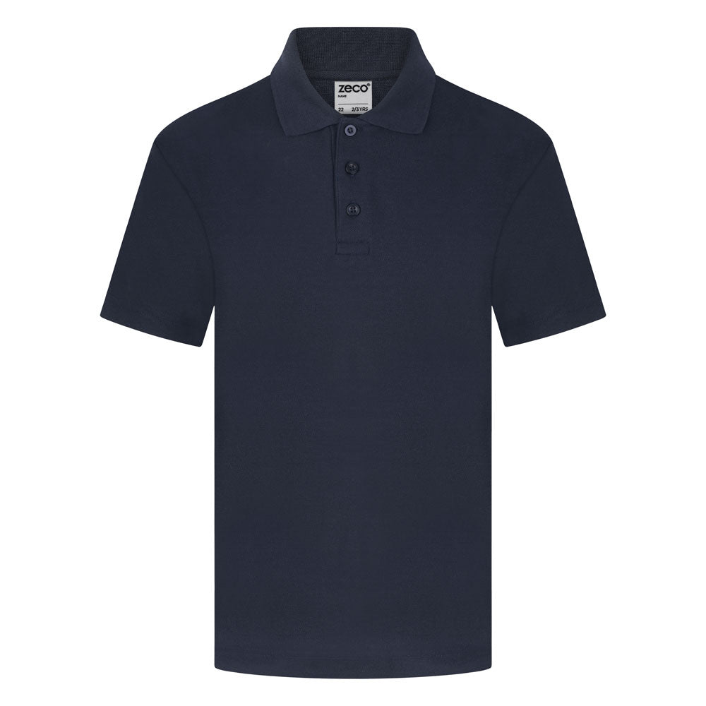 Lansdowne Primary Academy Navy PE Polo with logo - Uniformwise Schoolwear