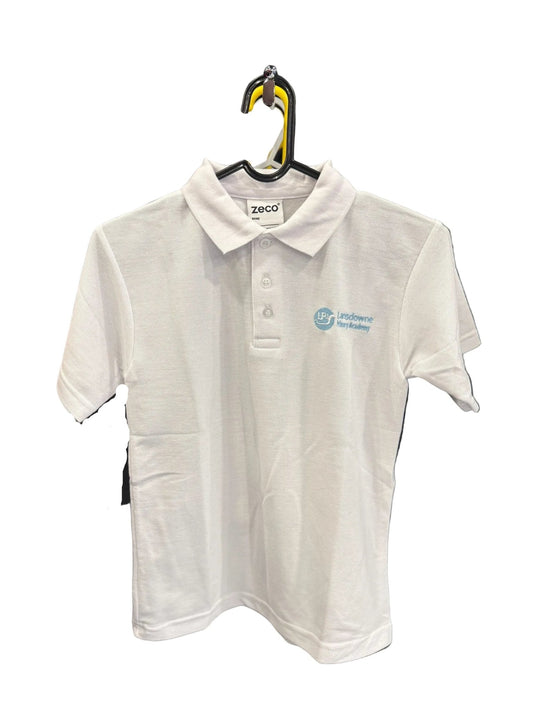 Lansdowne Primary Academy White Polo With Logo - Uniformwise Schoolwear