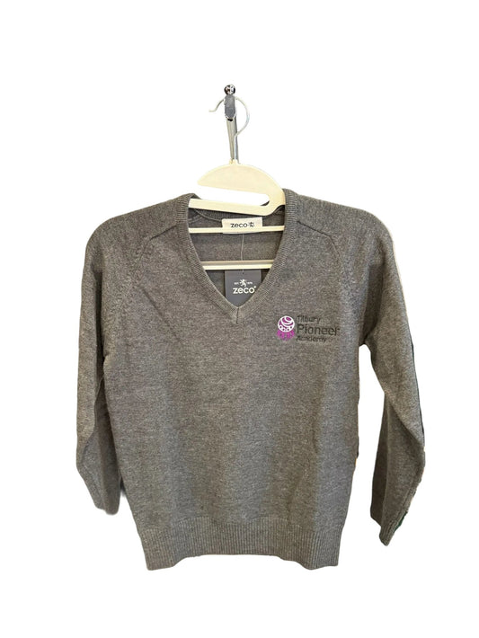 Tilbury Pioneer Academy Knitted V - Neck Jumper With Logo - Uniformwise Schoolwear
