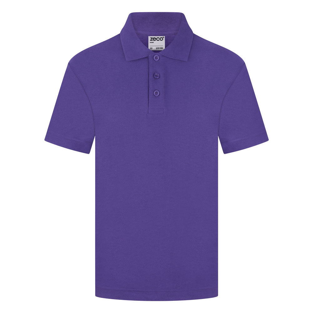 Tilbury Pionner Academy Purple PE Polo With Logo - Uniformwise Schoolwear