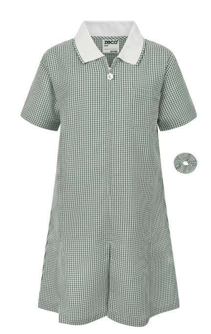 Warren Green Gingham Dress- Year 1 to Year 6 - Uniformwise Schoolwear