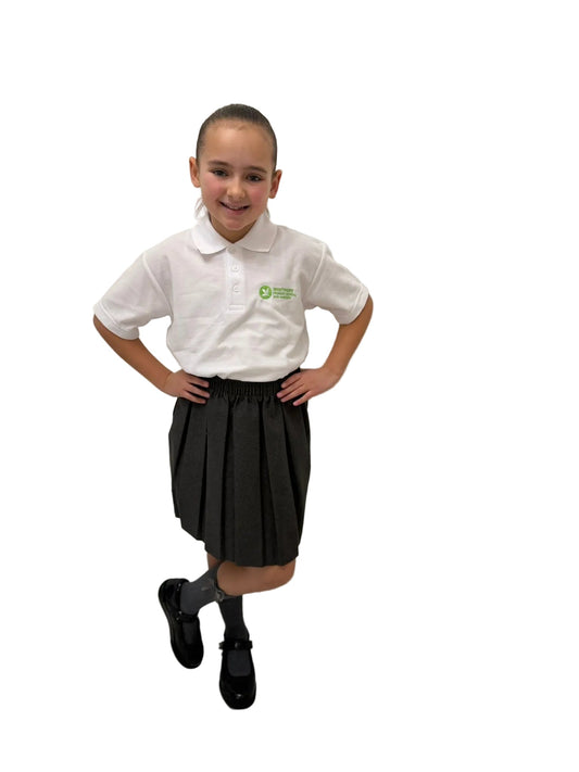 Whitmore Primary School white Polo with logo - Uniformwise Schoolwear