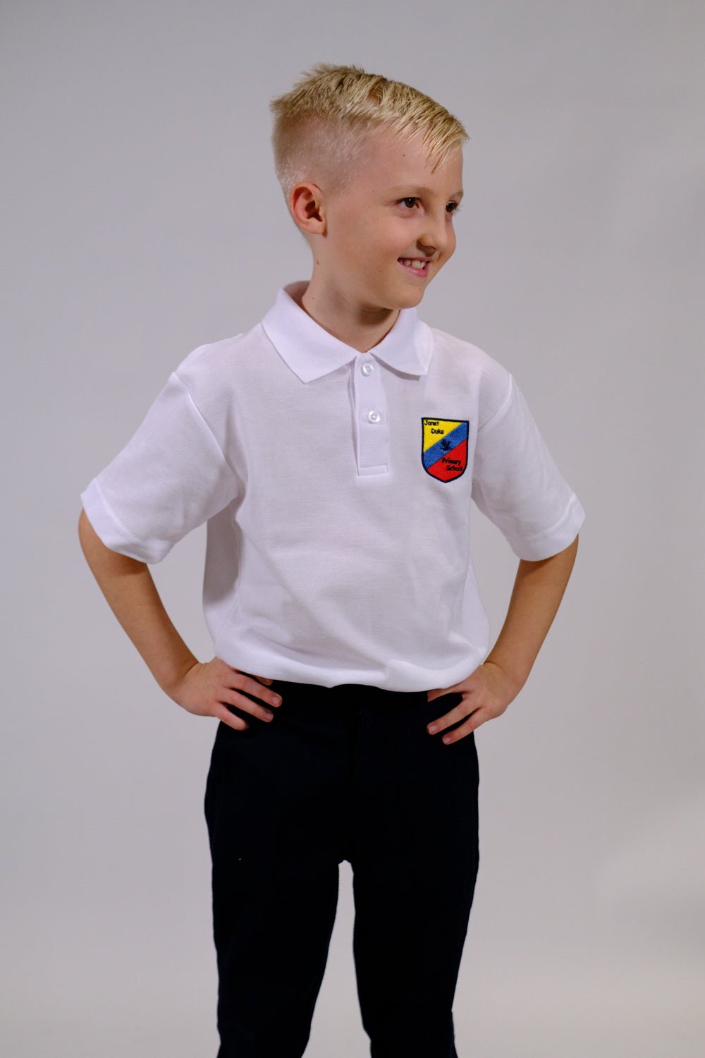 Janet Duke White Polo Shirt Janet Duke Primary School Nursery janet-duke-white-polo-shirt-janet-duke-primary-school-nursery