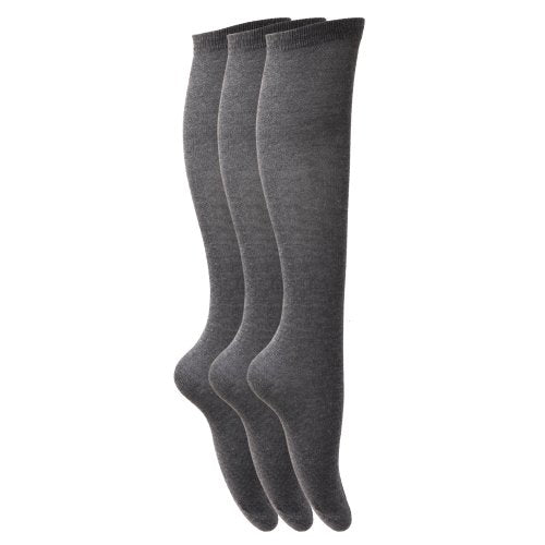 Knee high socks 3 pack - Grey - Uniformwise Schoolwear