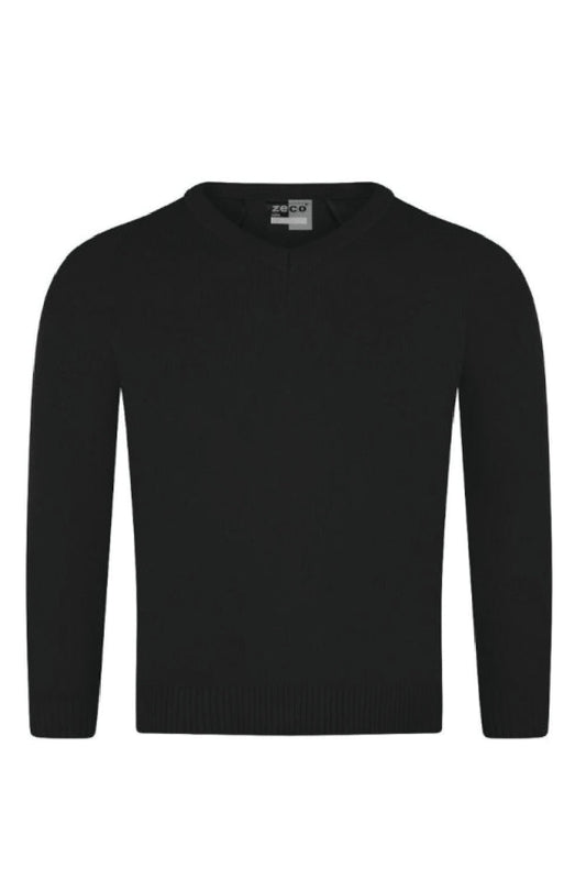 ST Cleres Plain Black Knitted Jumper - Uniformwise Schoolwear